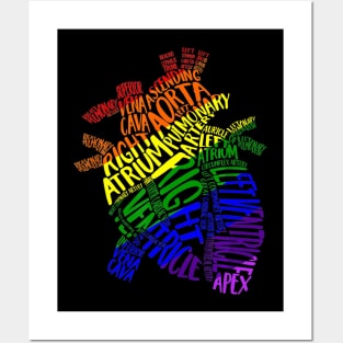 Anatomical Heart Shirt Cardiac Nurse Tshirt with LGBT Posters and Art